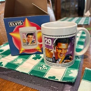 Vintage Elvis stamp mug